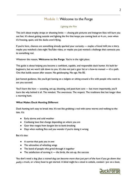 Forge & Fowl Hunter Digital Guide - 48 Pages